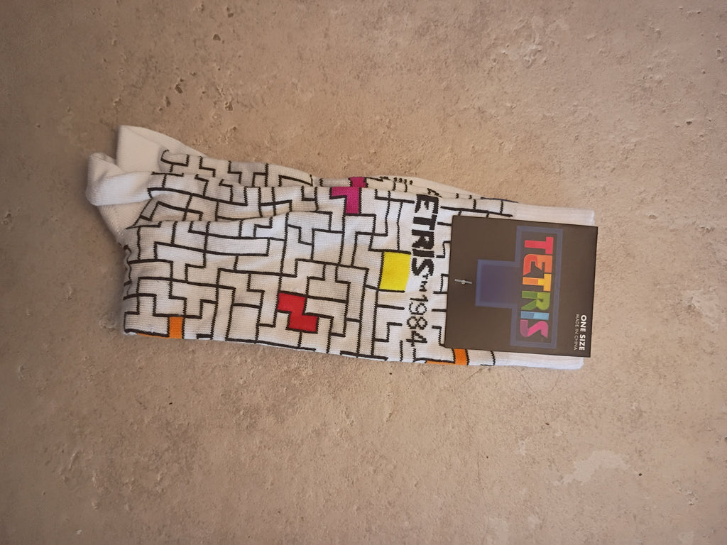 Tetris 1984 Maze Pattern Crew Socks