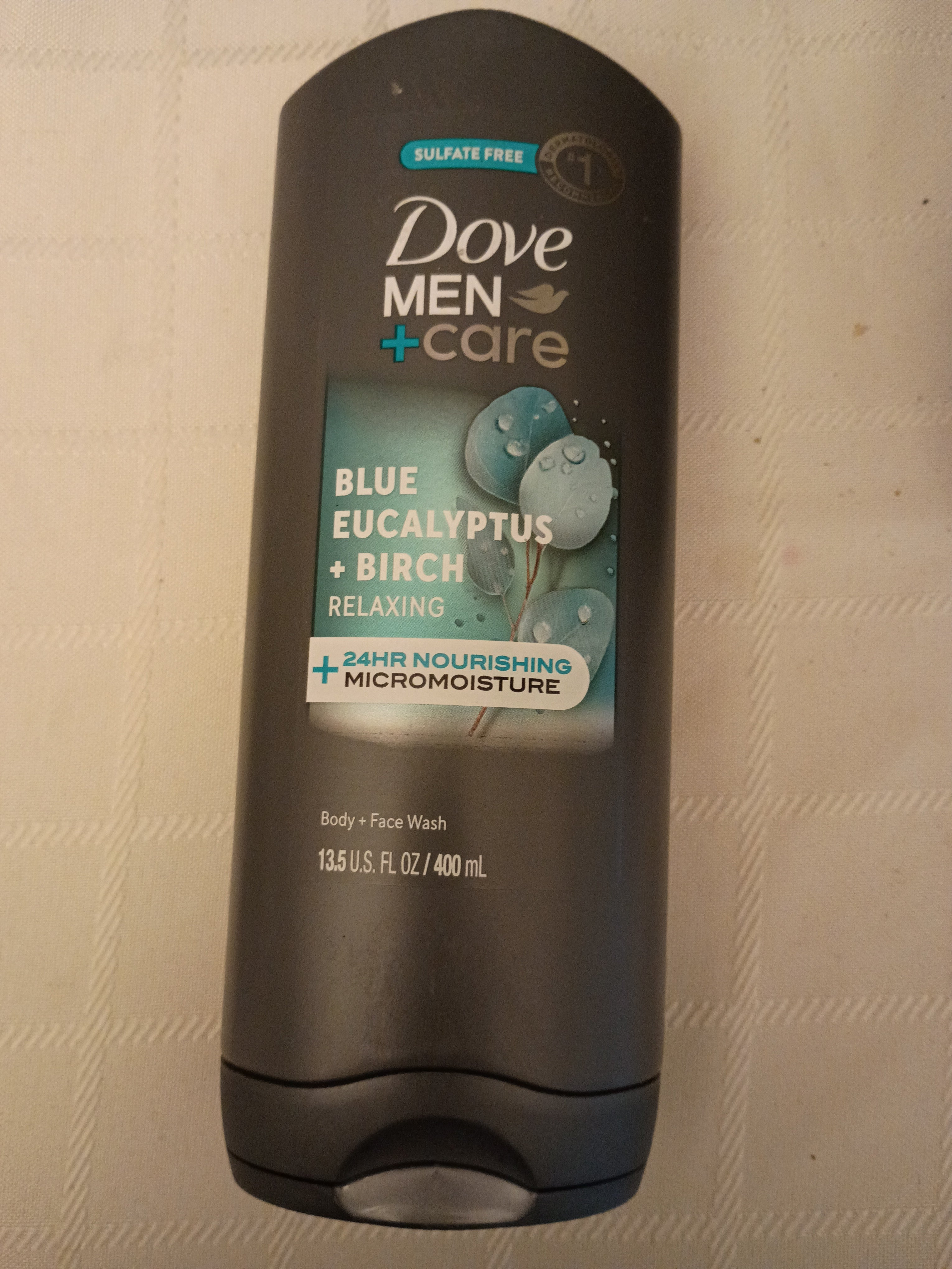 Doves men plus care body wash blue eucalyptus plus Birch relaxing