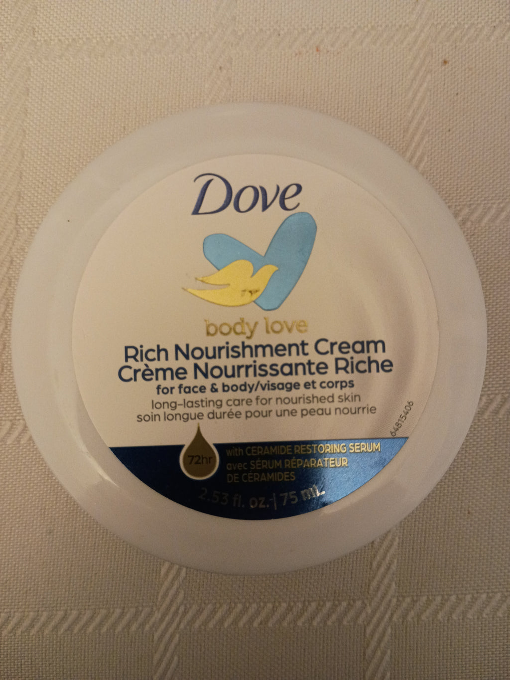 Dove body love Rich nourishment cream long-lasting care 72 hours