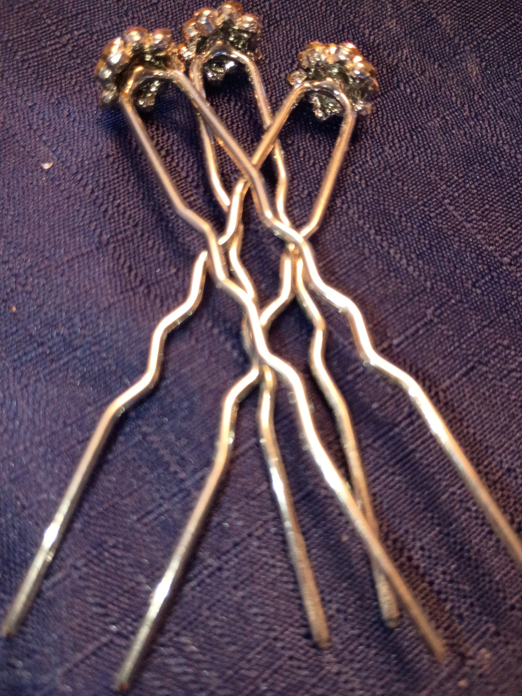The Duchess Rose Crystal Hairpin Trio