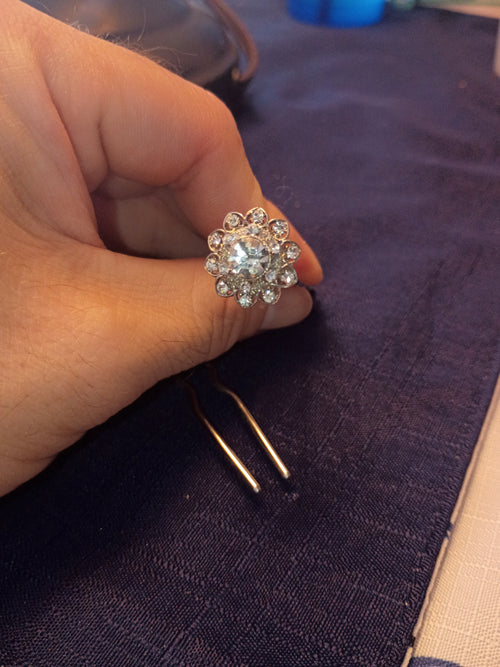 Celestial Bloom Brilliant-Cut Crystal Hair Jewelry