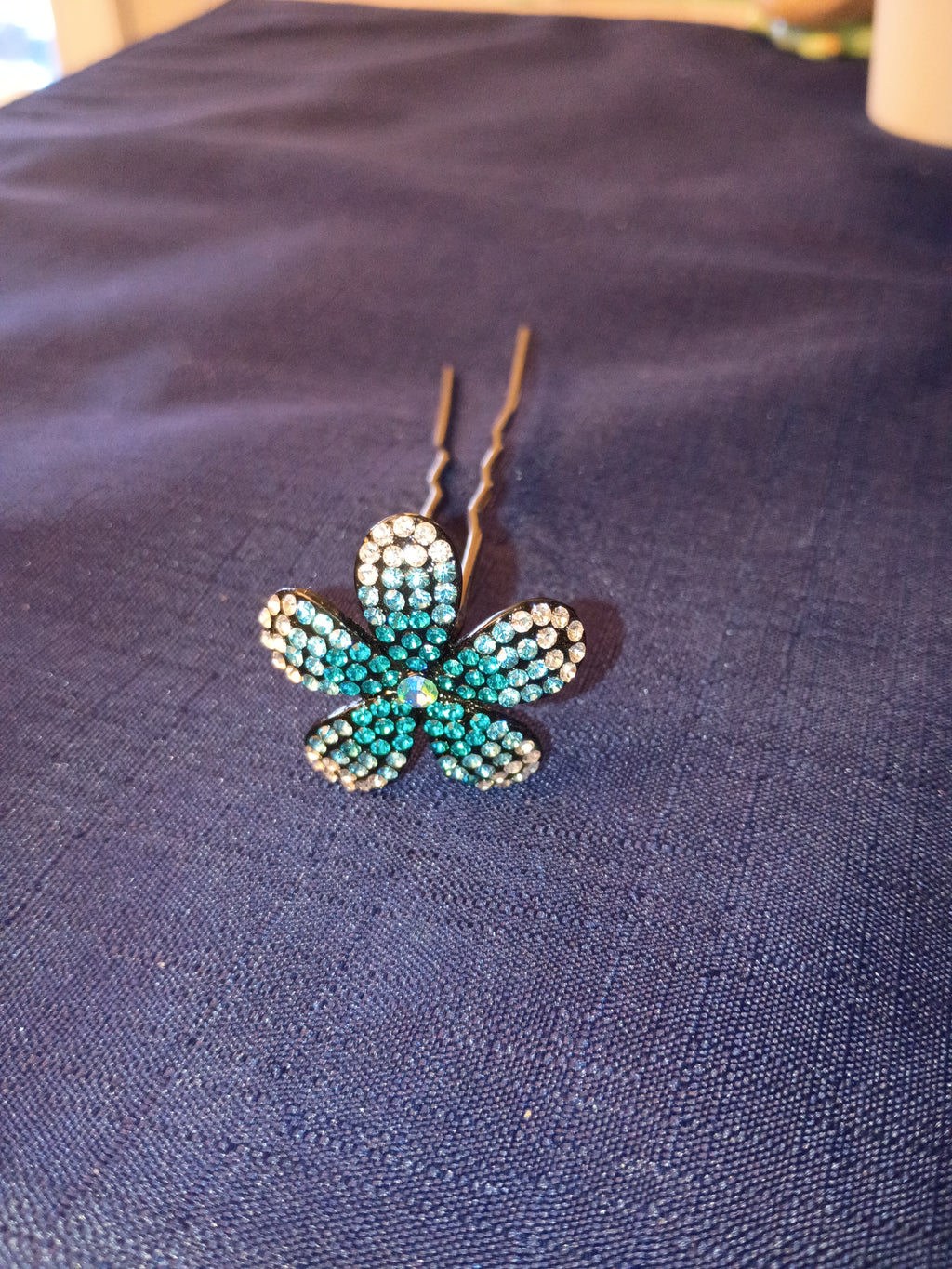 Soho Style Ombre Crystal Flower Hair Stick