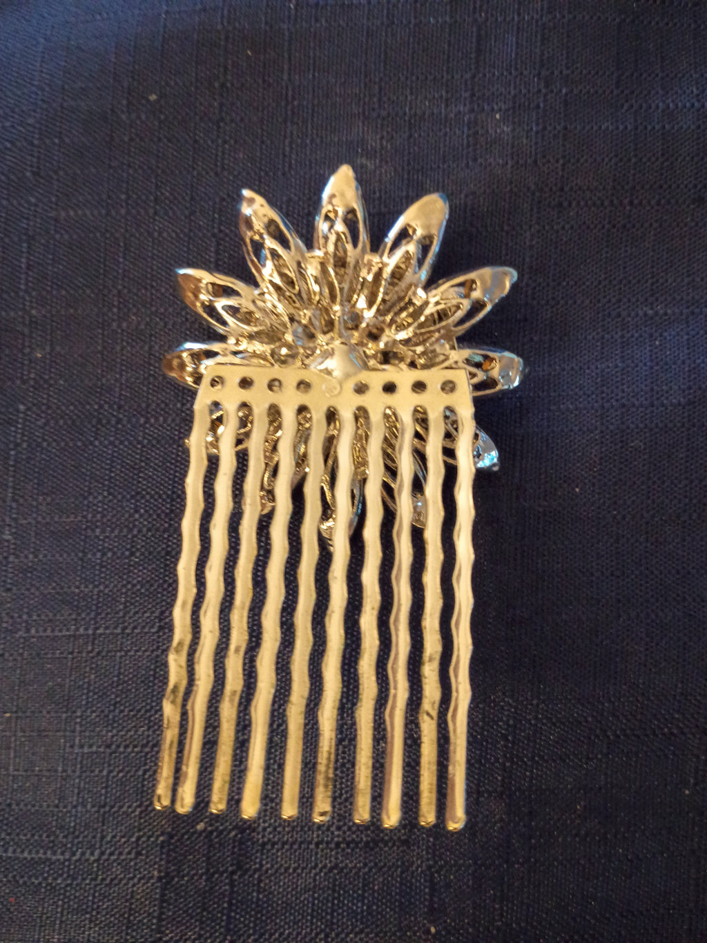 Pink Rhinestone Flower Bridal Hair Comb – Vintage Inspired Starburst Updo Clip