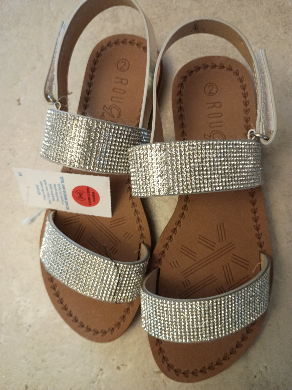 Girls Rouge Helium Rhinestone Strappy Sandals - Size 2 Kids