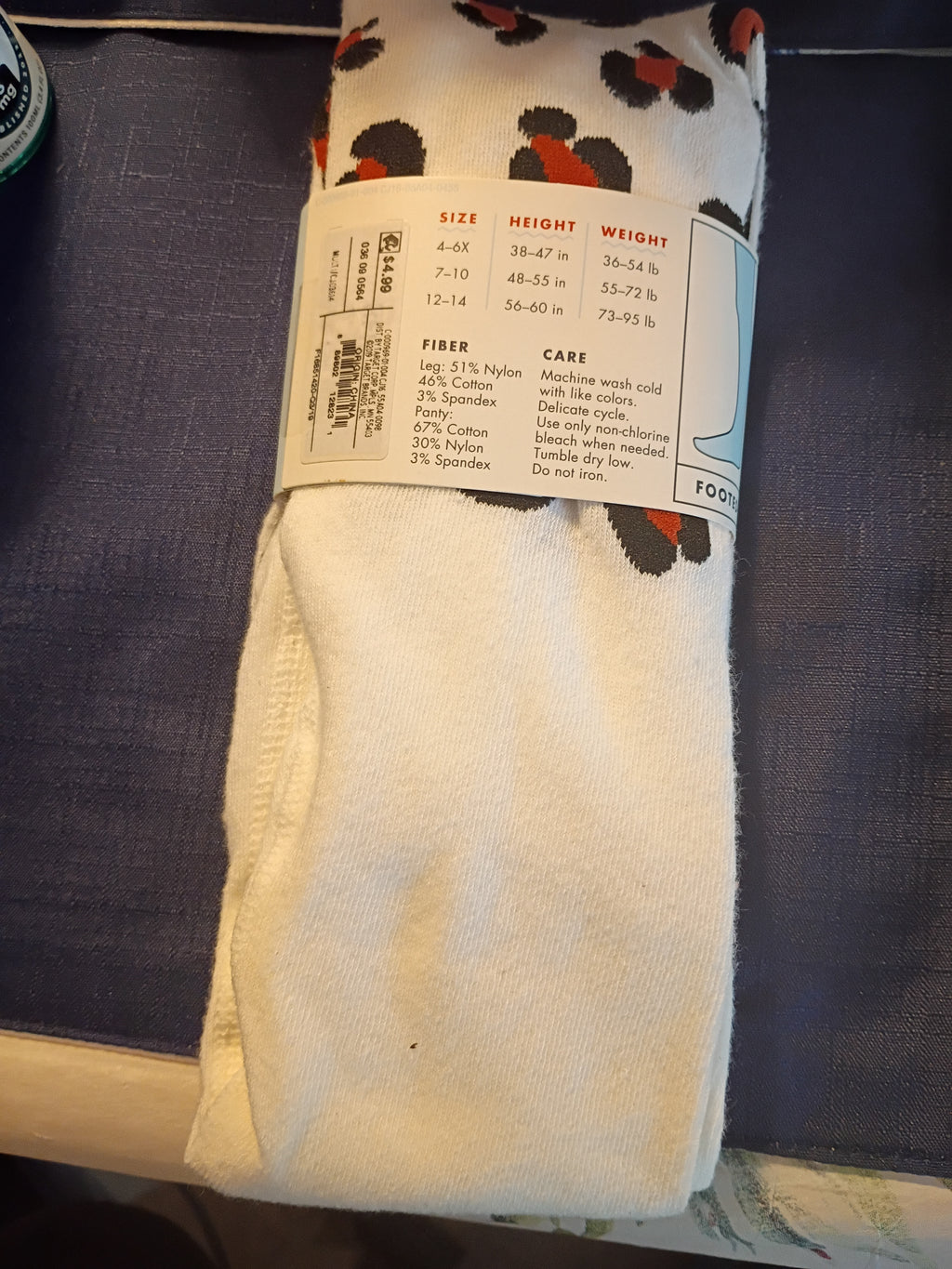 Cat & Jack Leopard printed cotton tights