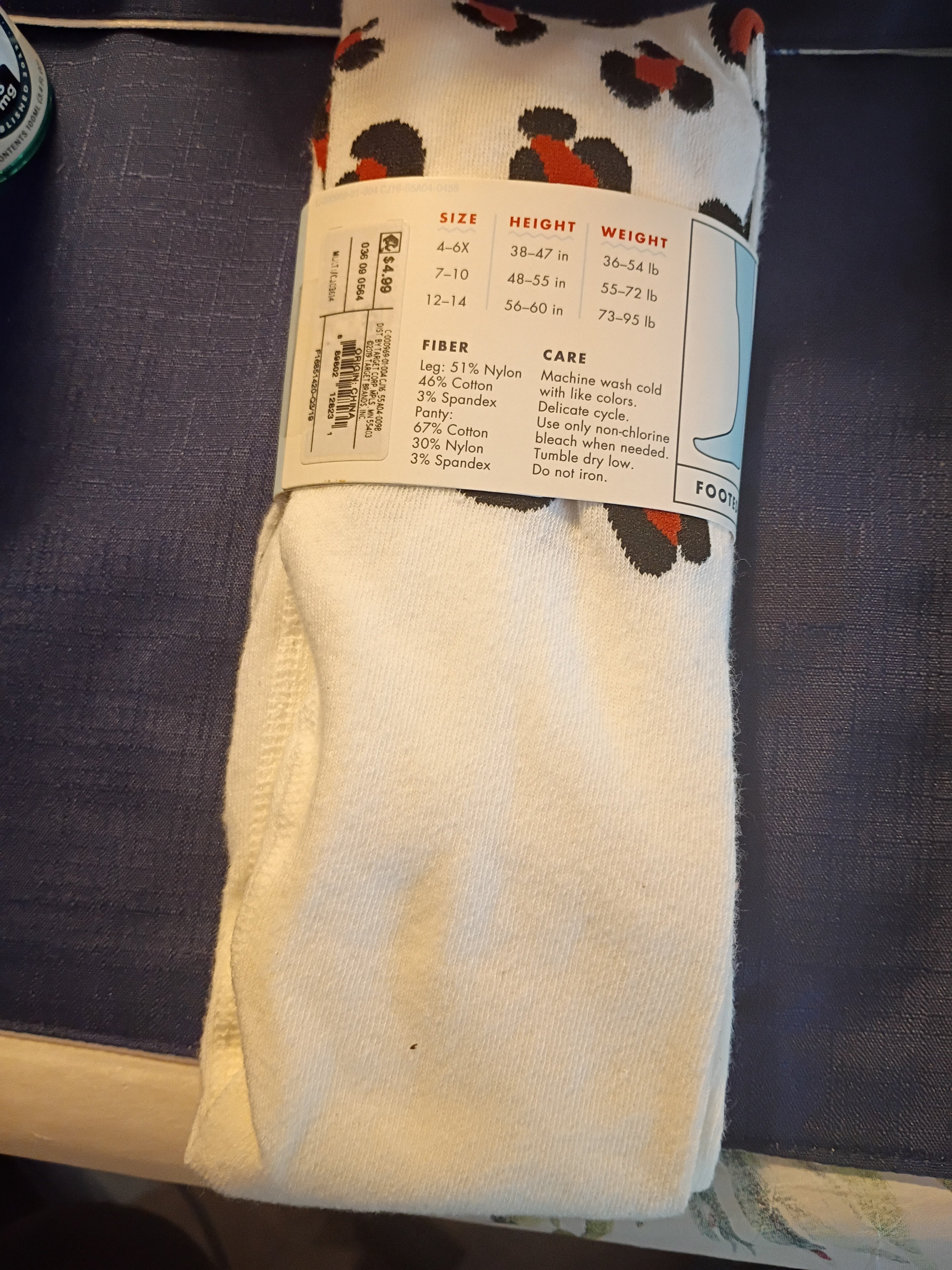 Cat & Jack Leopard printed cotton tights