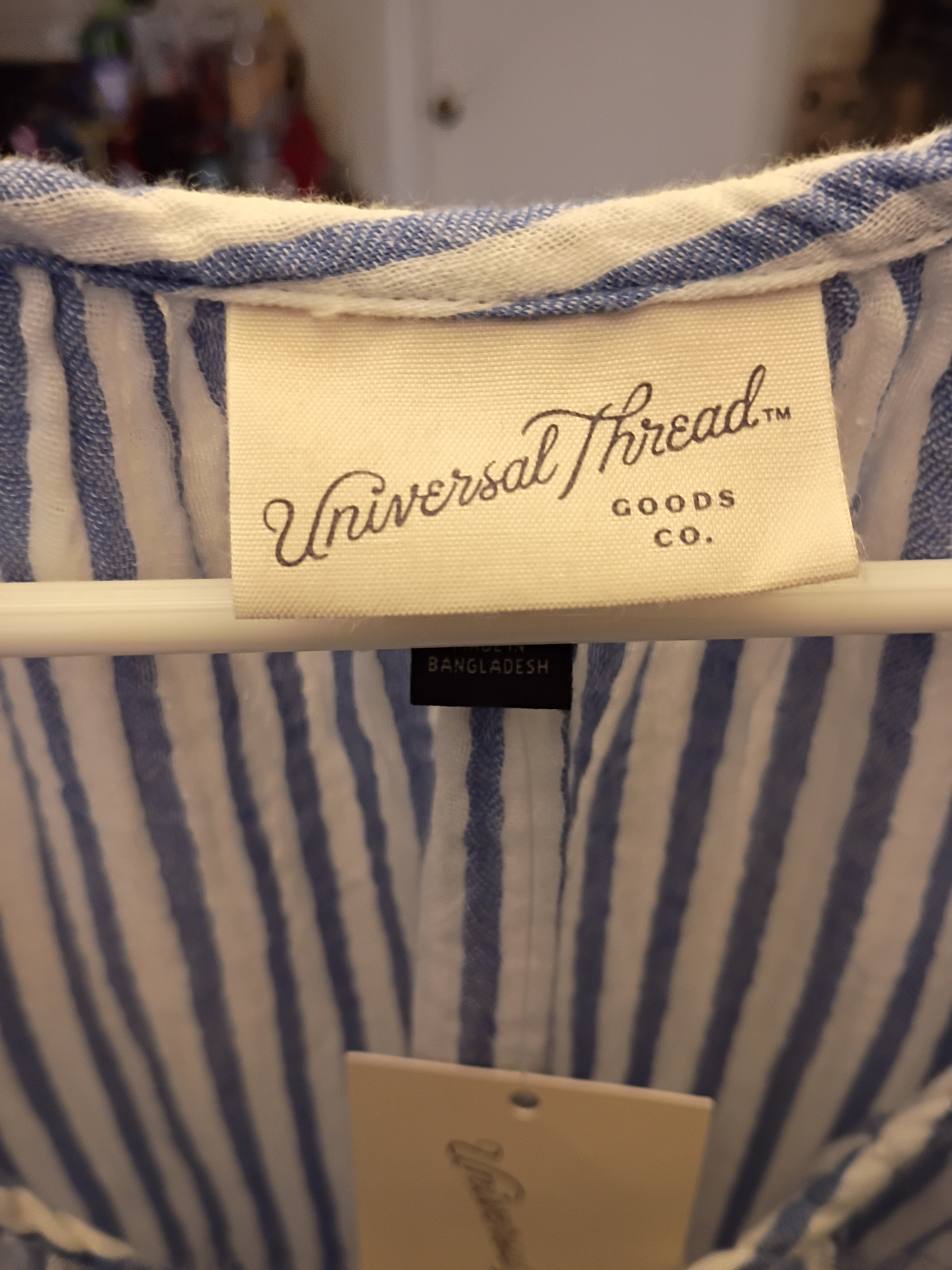 ✨ NWT Universal Thread Blue Striped Tiered Mini Sundress – Size small ✨