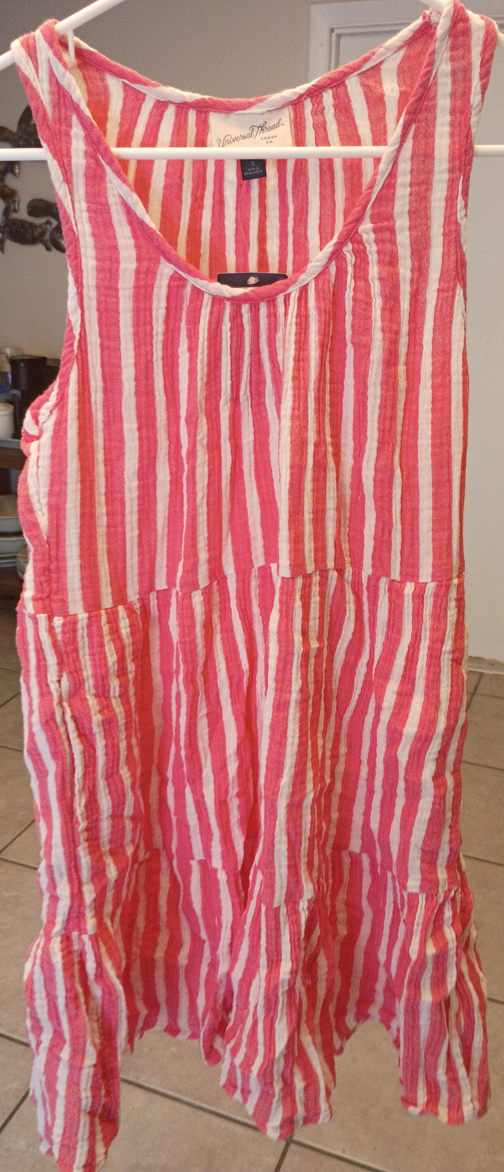 ✨ NWT Universal Thread Pink Striped Tiered Mini Dress - Size Small ✨
