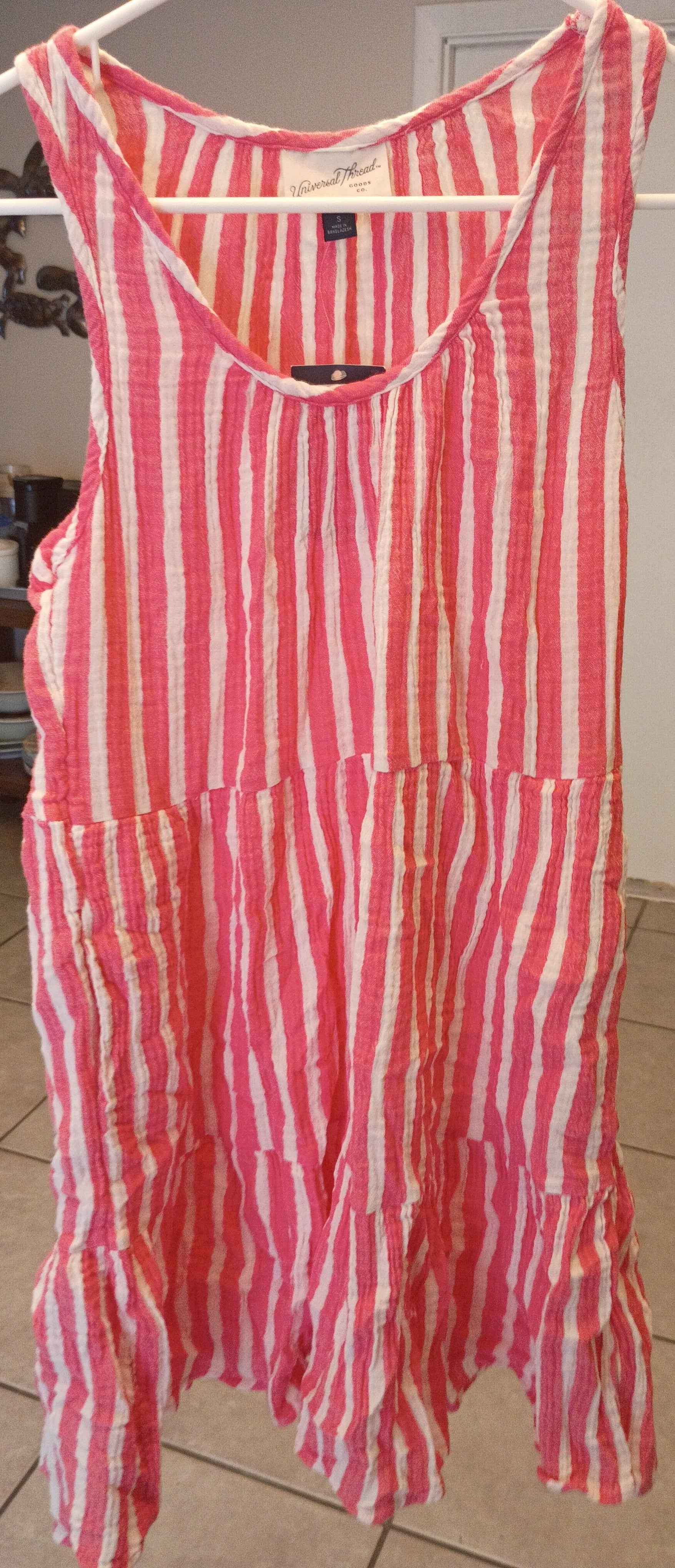 ✨ NWT Universal Thread Pink Striped Tiered Mini Dress - Size Small ✨