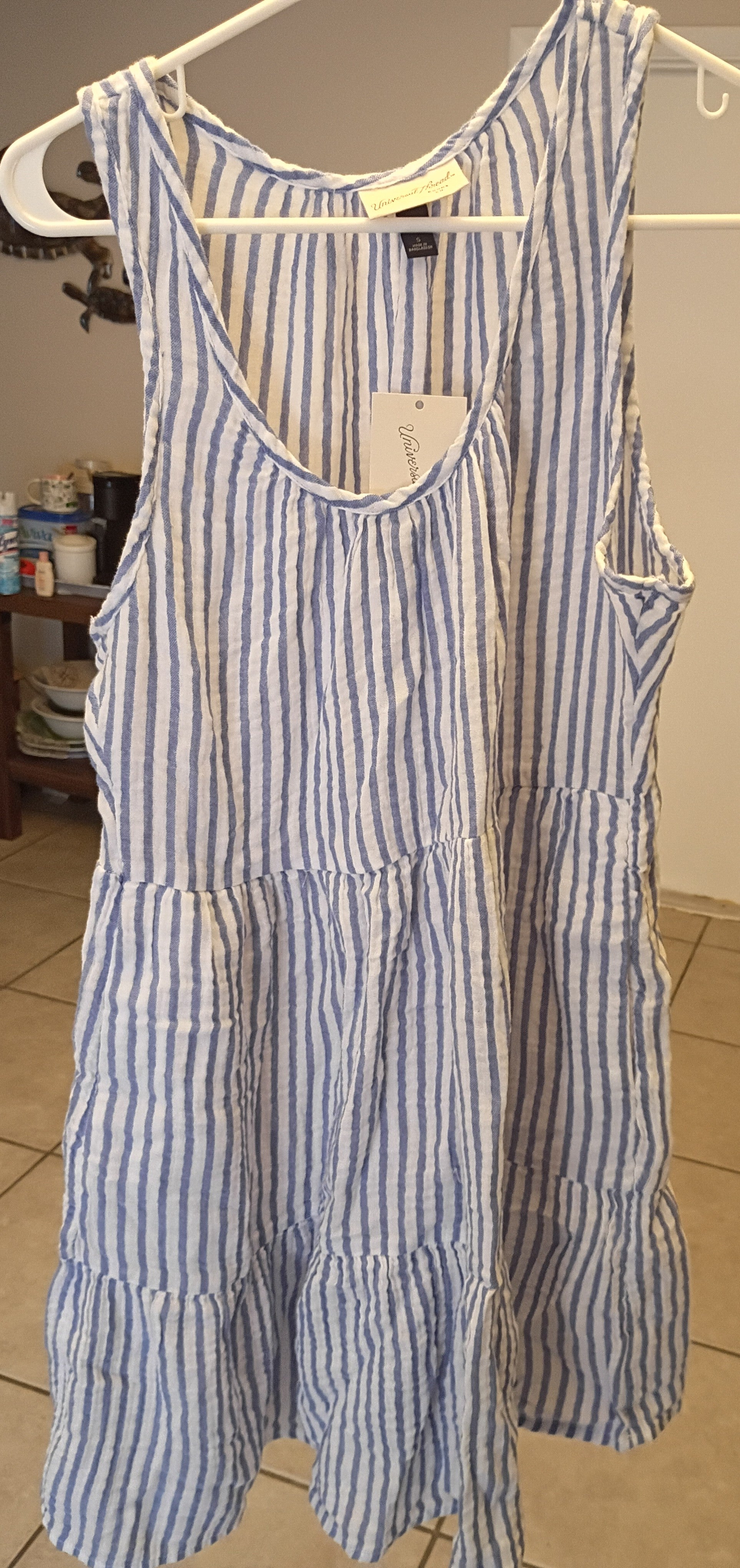 ✨ NWT Universal Thread Blue Striped Tiered Mini Sundress – Size small ✨