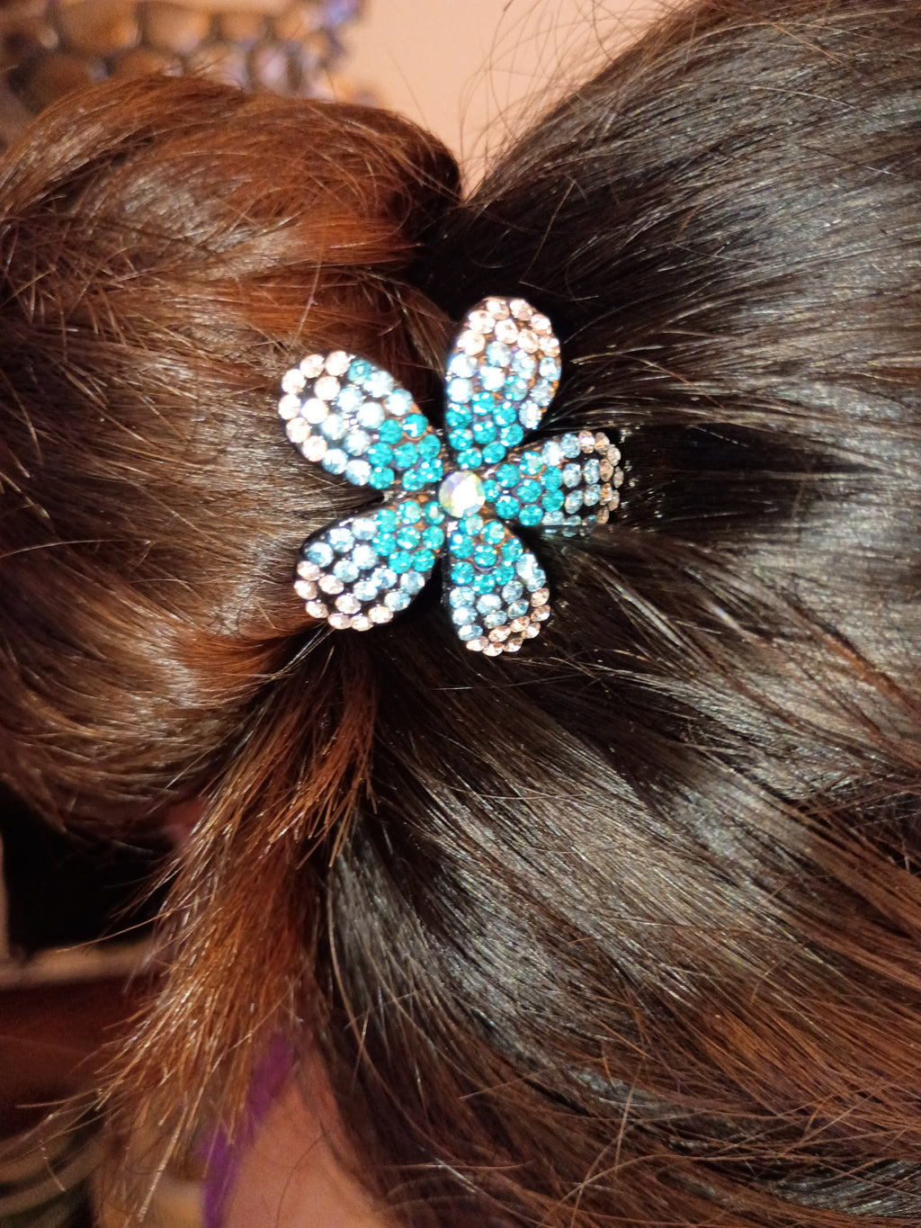 Soho Style Ombre Crystal Flower Hair Stick