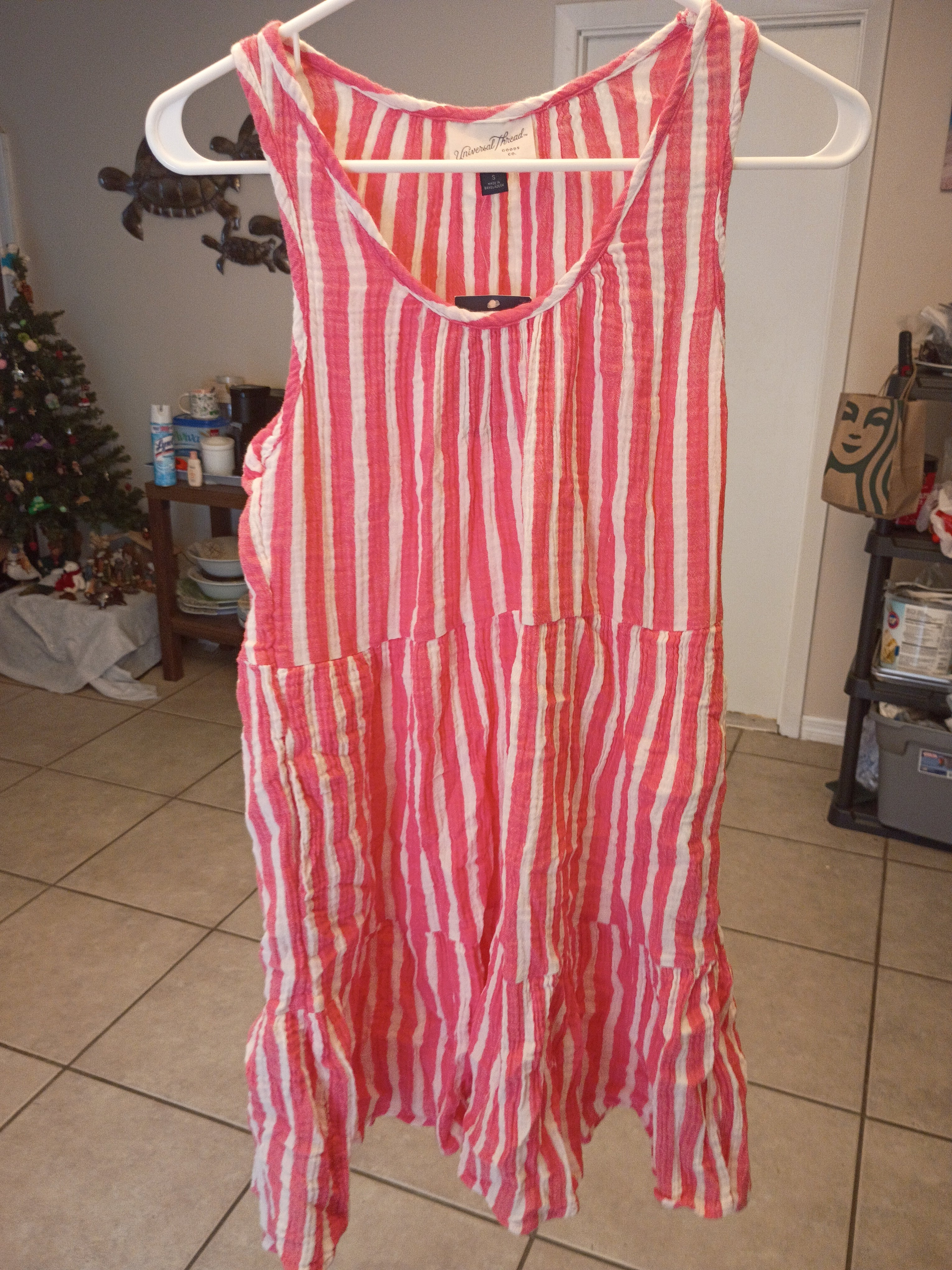 ✨ NWT Universal Thread Pink Striped Tiered Mini Dress - Size Small ✨