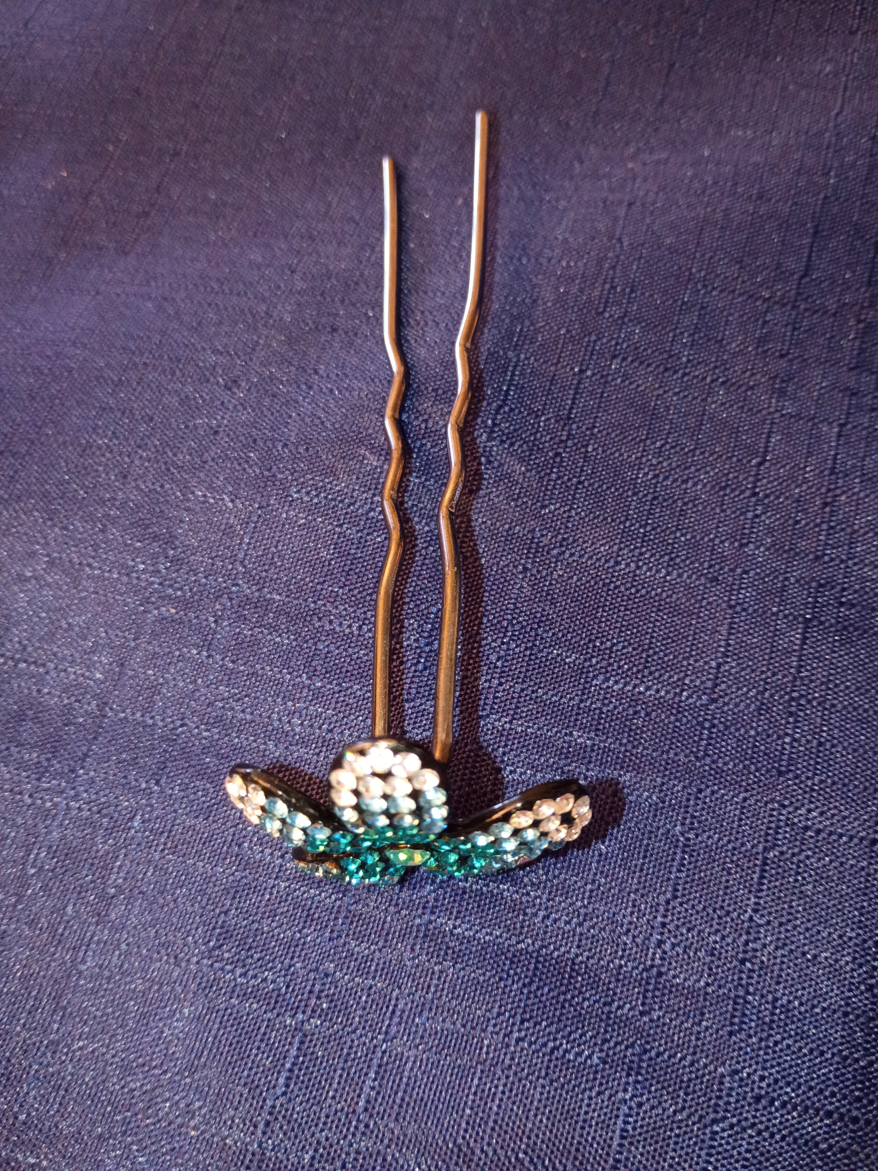 Soho Style Ombre Crystal Flower Hair Stick