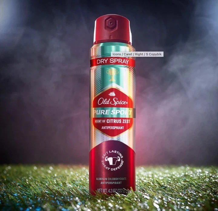 Xl Dry Spray Old Spice Pure Sport Sent of Citrus Zest Antiperspirant